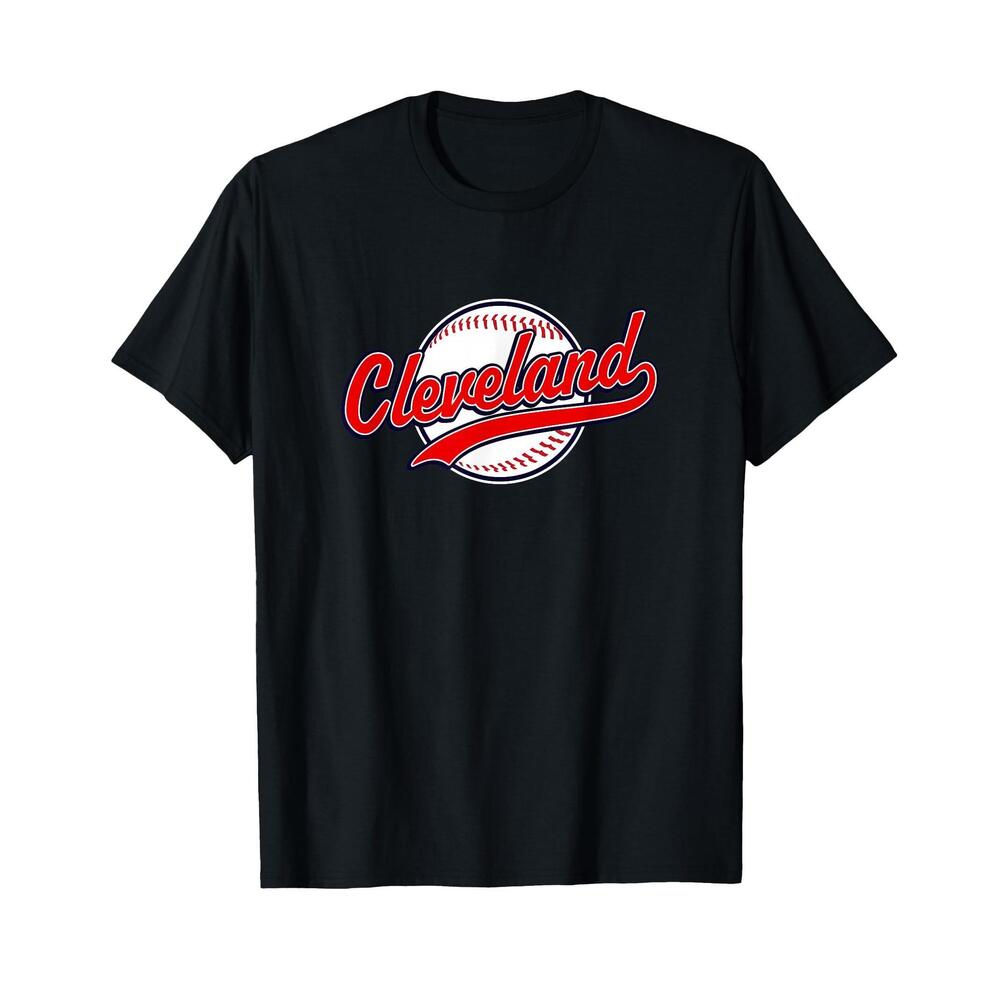 Cleveland Baseball Throwback Retro Design TShirt - Picture 1 of 4